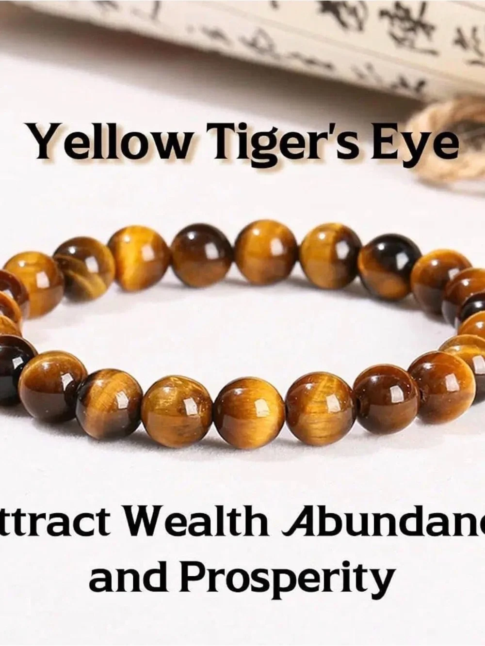 Triple Protect Tigers Eye. Black Hematite Beaded Bracelet for Men/Women. NWT.